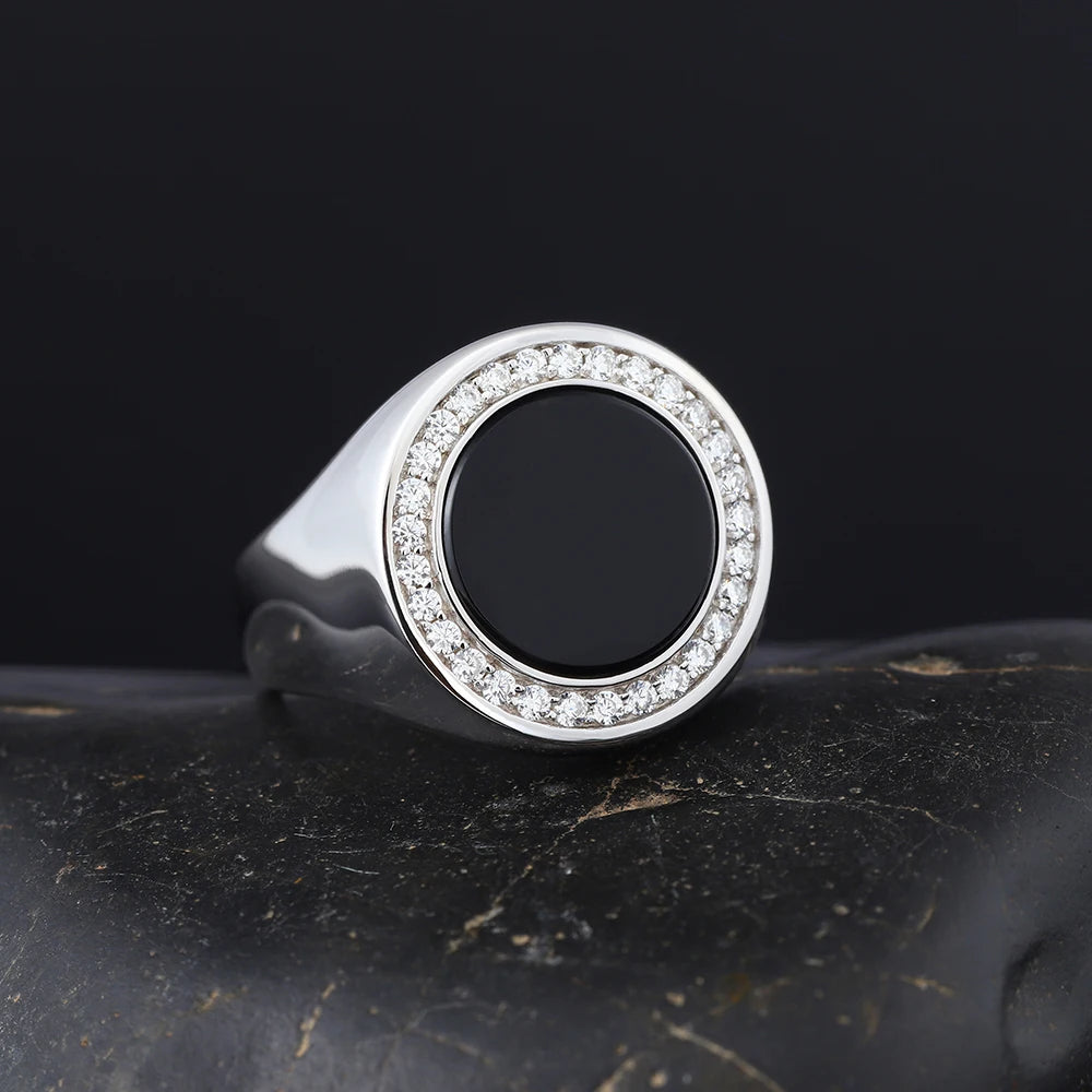 Lovers Agate Fashion Sterling Silver Ring