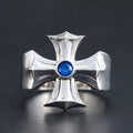 Jesus Christ Prayers Cross Symbol For blessings Inlaid Zircon Sterling Silver Rings