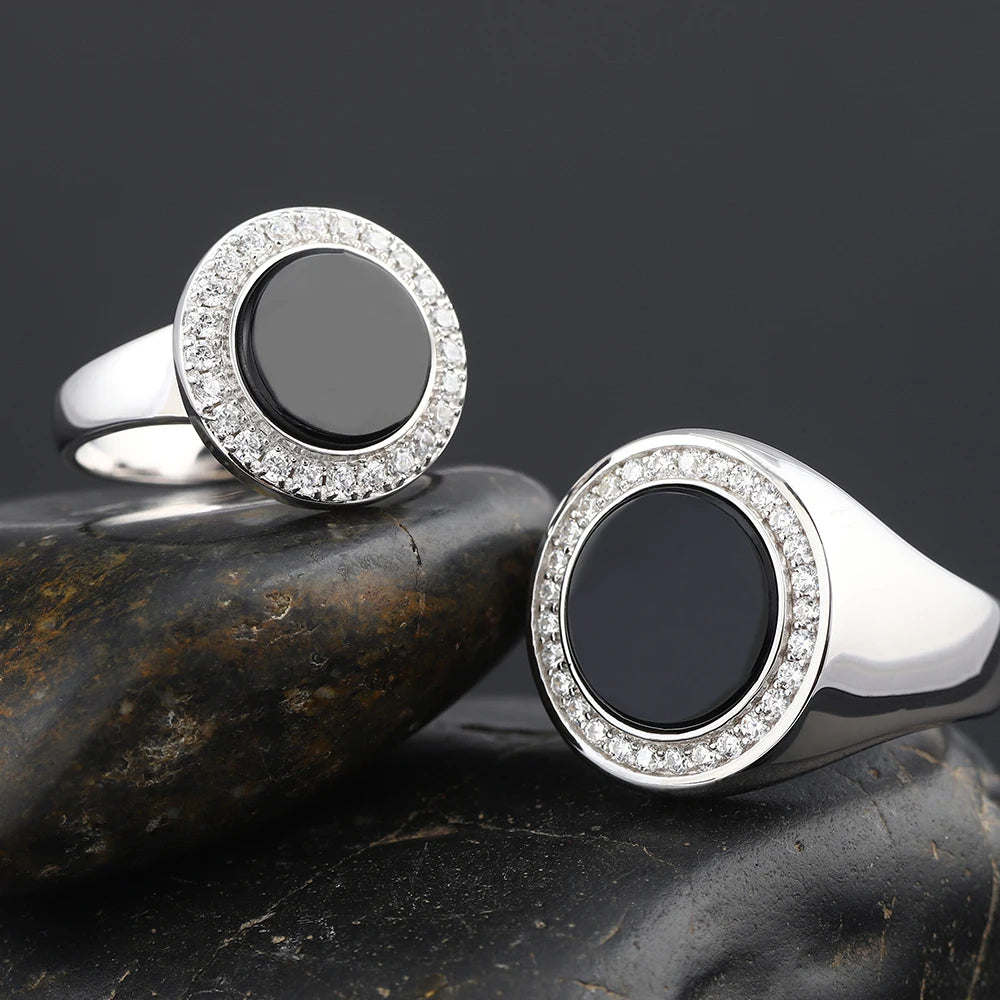 Lovers Agate Fashion Sterling Silver Ring