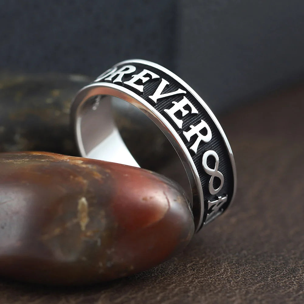 For Love Forever Always Adapted to Any Occasion Fashion Silver Jewelry Ring