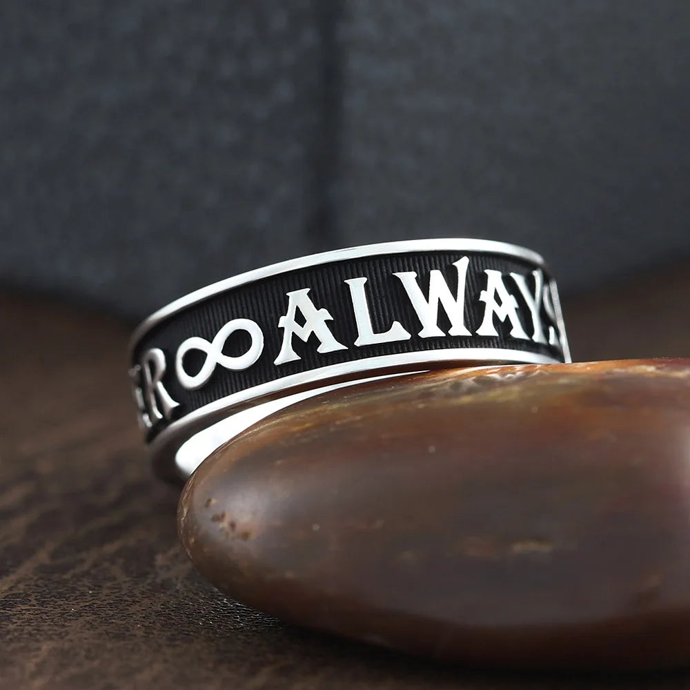 For Love Forever Always Adapted to Any Occasion Fashion Silver Jewelry Ring