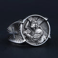 Cross Jesus Catholic Religious Christian Amulet Memorial Silver Ring
