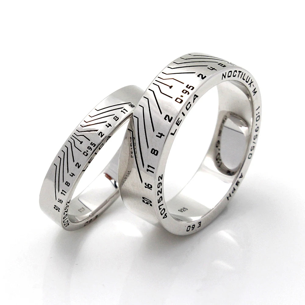 Custom Shutterbug Camera Lens Photographer Shutterbug E60 Sand Finish Sterling Silver Ring