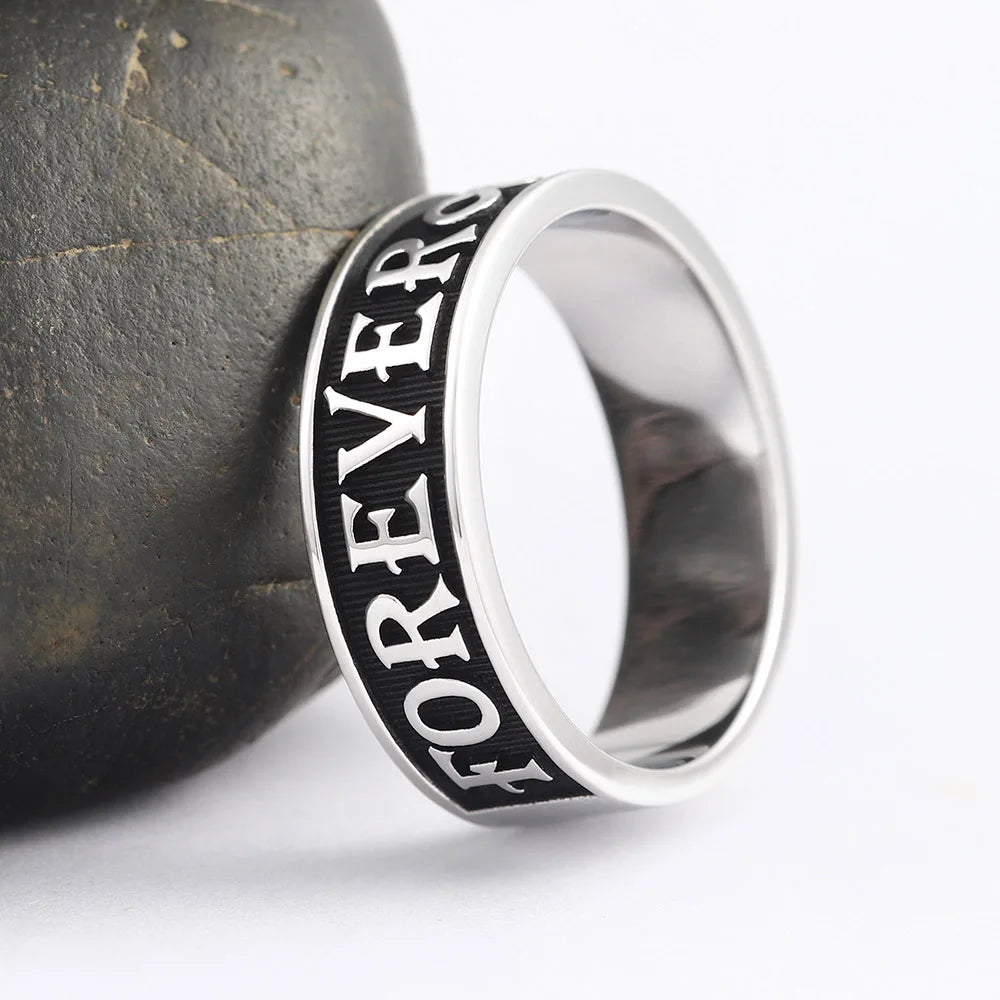 For Love Forever Always Adapted to Any Occasion Fashion Silver Jewelry Ring
