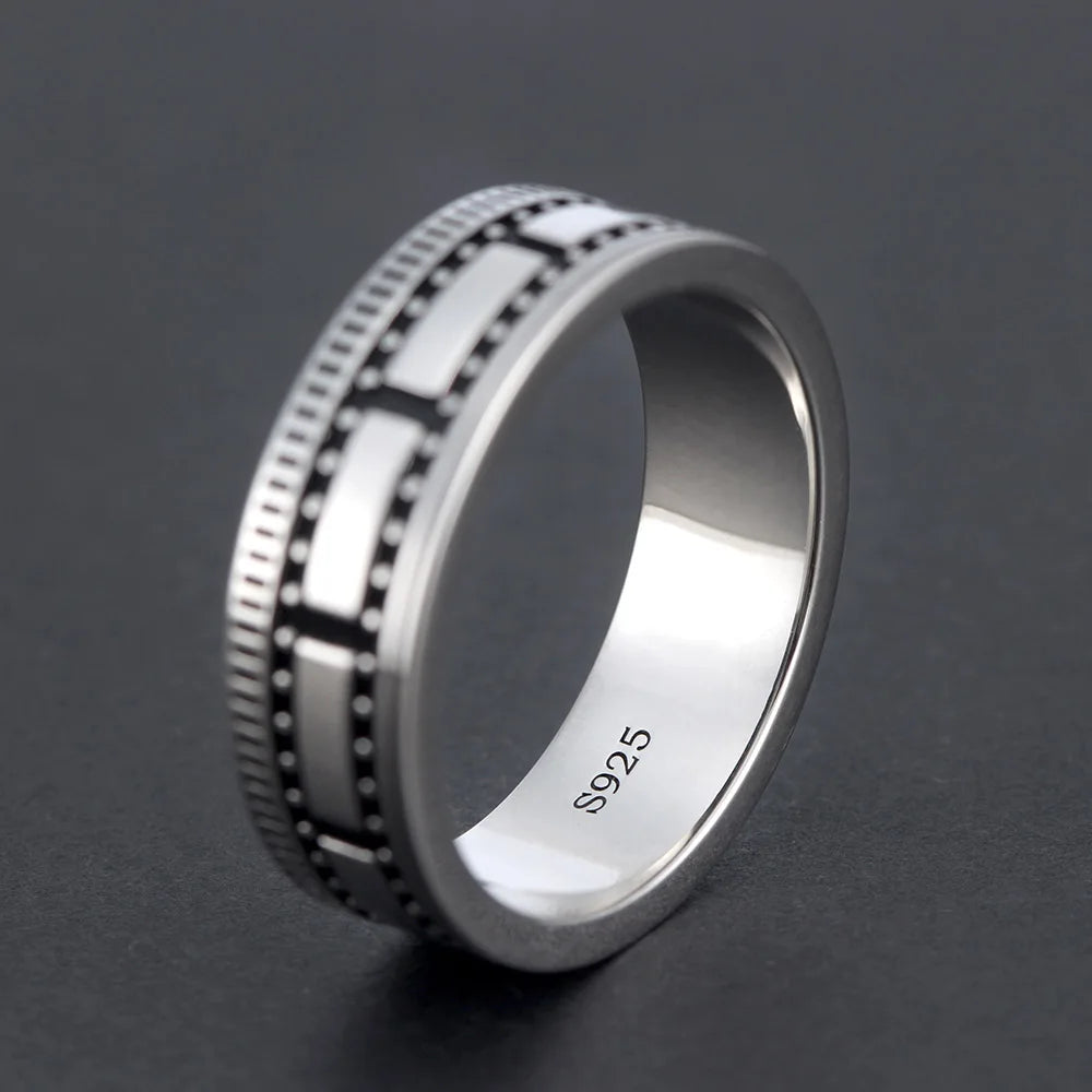 Vintage Camera Film Movie Film Video Old-fashioned Kino Sammlung Cinephile Kamera Rolle Tape Memorial Silver Ring