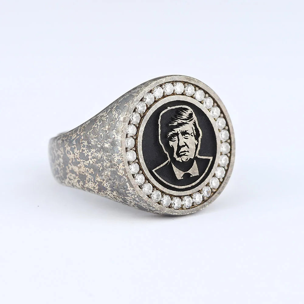Custom-made Personal Icon headshot  Sterling Silver Ring