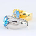 Heated Ruby Gemstone Wedding Engagement Gift Men's Sterling Silver Ring