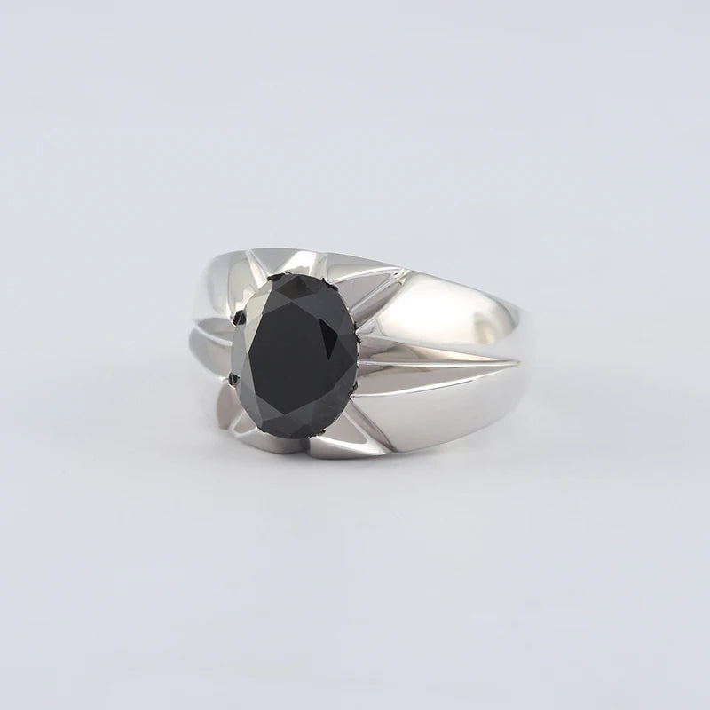 Heated Ruby Gemstone Wedding Engagement Gift Men's Sterling Silver Ring