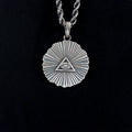 Hipster Demon Eyes of God 925 Sterling Silver Pendant Necklace