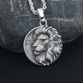 Men Soild Lion Head 925 Sterling Silver Necklace Charm Pendant Jewelry