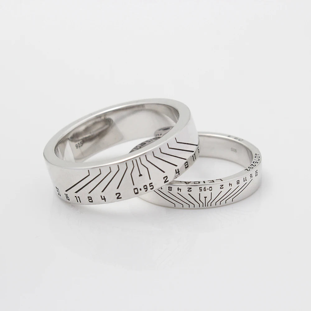 Custom Shutterbug Camera Lens Photographer Shutterbug E60 Sand Finish Sterling Silver Ring