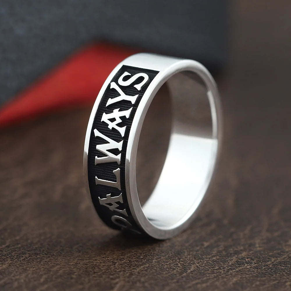 For Love Forever Always Adapted to Any Occasion Fashion Silver Jewelry Ring