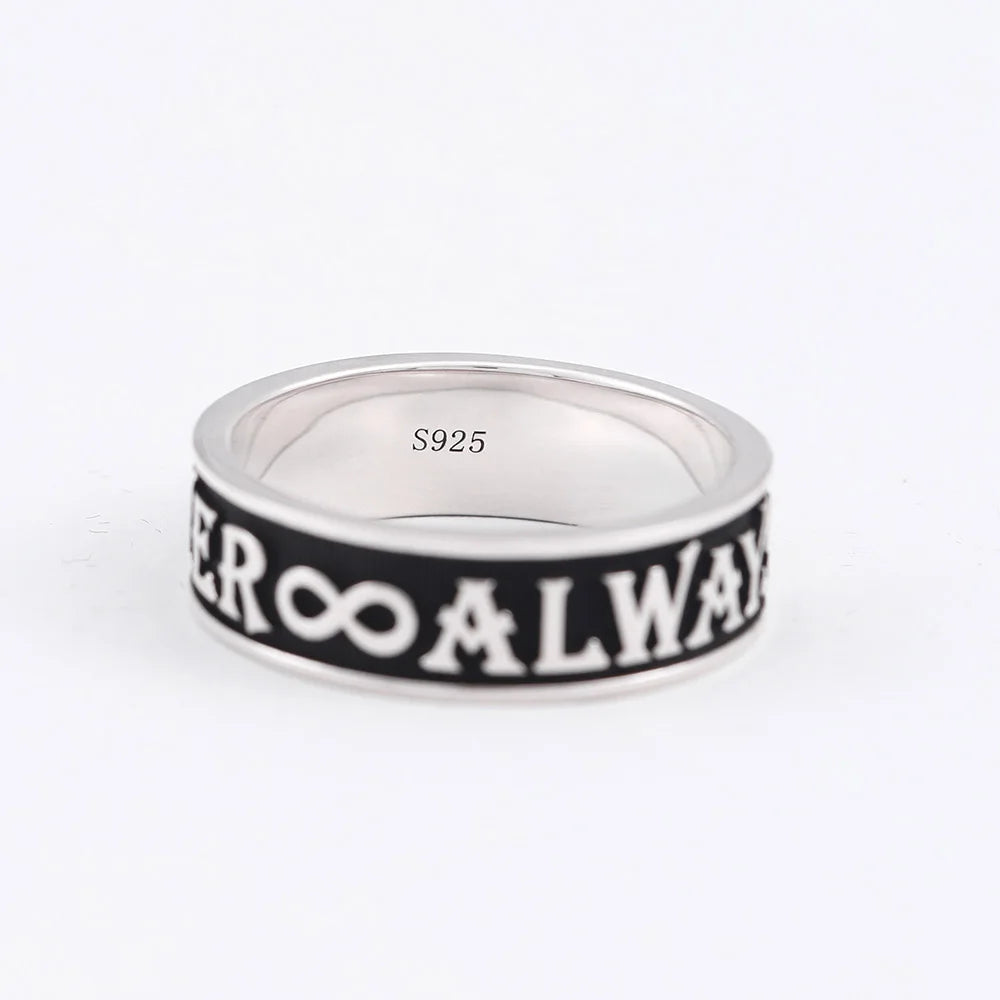 For Love Forever Always Adapted to Any Occasion Fashion Silver Jewelry Ring