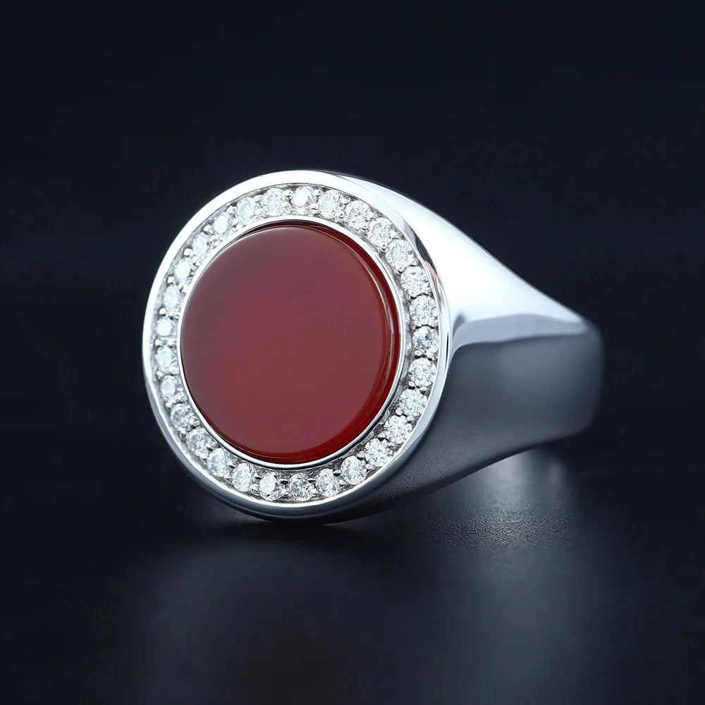 Lovers Agate Fashion Sterling Silver Ring